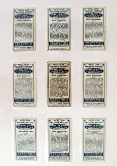 WWI Wills cigarette cards depicting military vehicles WWI Wills cigarette cards depicting military vehicles