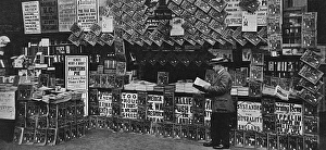 Wymans book stall at Paddington Station, 1915 Wymans book stall at Paddington Station, 1915
