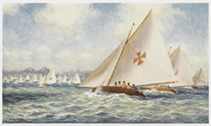 <b class=qtipBold><figcaption>Yachting, Australia</figcaption></b><br>Sailing in Sydney harbour, Australia - the Mosquito fleet.<br><em>© Mary Evans Picture Library</em> Yachting, Australia