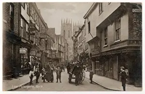 Prints of York: Low Petergate York Prints: Low Petergate Print C1900 York