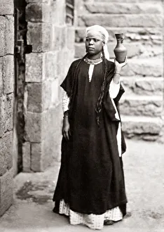 Young arab girl, Egypt, circa 1880. Date: circa 1880 Young arab girl, Egypt, circa 1880. Date: circa 1880