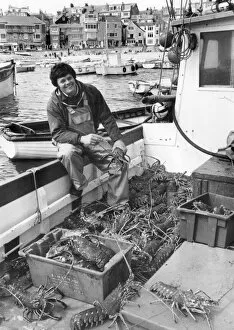 Water Proof Gallery: Young fisherman with crawfish, St Ives, Cornwall