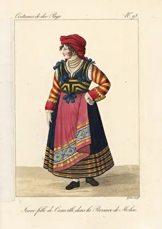 Young girl of Carovilli, Molise, Italy, 19th century Young girl of Carovilli, Molise, Italy, 19th century