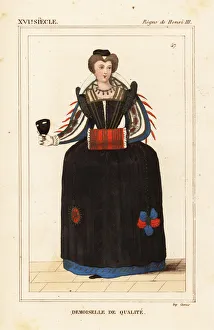 Young lady of quality at a masked ball, demoiselle Young lady of quality at a masked ball, demoiselle