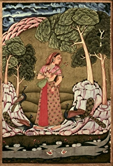 Young princess playing veena (string instrument) Young princess playing veena (string instrument)