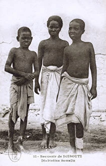 Related Images Collection: Three young Somali Boys at Djibouti, East Africa