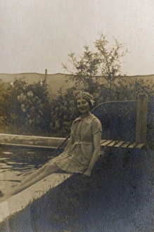 Young woman, Madresfield, Worcestershire, WW1 Young woman, Madresfield, Worcestershire, WW1