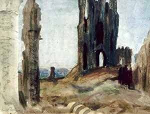 Ypres - The foot of the Cloth Hall, November 1919 Ypres - The foot of the Cloth Hall, November 1919