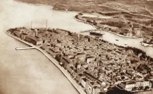 Prints of Birds eye view of Zadar, Croatia Historic Landmark Prints: Zadar, Croatia Birds Eye View Print