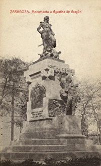 Zaragoza, Spain - Monument to Agustina of Aragon Zaragoza, Spain - Monument to Agustina of Aragon
