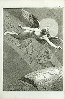 Images Dated 17th July 2014: Zodiac with winged male, poss. Cupid / Eros