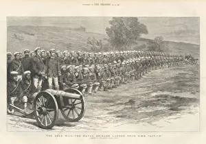 Zulu War, the naval brigade landed from HMS Active Zulu War, the naval brigade landed from HMS Active