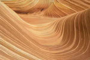 Geological Prints: The Wave Print: A striking image of a naturally carved sandstone formation