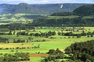 Images Dated 14th January 2009: Aerial - Kangaroo Valley, dairy farming area New South Wales, Australia JPF48900