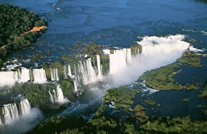 Size Collection: Agentina / Brazil - Iguazu Falls aerial view