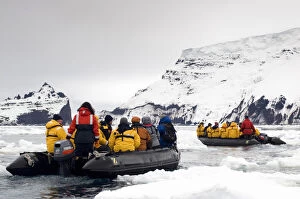 Antarctica, Peter the First Island. Zodiacs