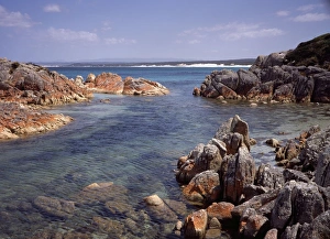 Australia - View south from Eddystone Point across to the Bay of Fires Australia - View south from Eddystone Point across to the Bay of Fires
