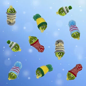 Brussel Sprouts, with woolly hats and googly