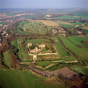 Carisbrooke Castle, a historic motte-and-bailey