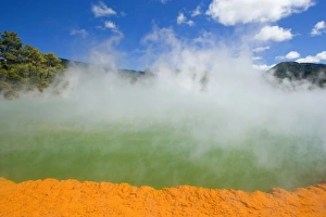 The Champagne Pool - a colourful hot spring in Waiotapu geothermal area The Champagne Pool - a colourful hot spring in Waiotapu geothermal area