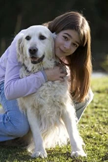 Dog - Golden Retriever with girl