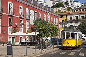 Estremadura Gallery: Europe, Portugal, Lisbon. Traditional yellow