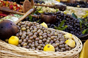 Fresh olives for sale at the local market