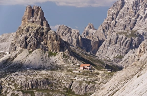 High altitude mountain dolomite landscape on the Tre Cime de Lavaredo High altitude mountain dolomite landscape on the Tre Cime de Lavaredo