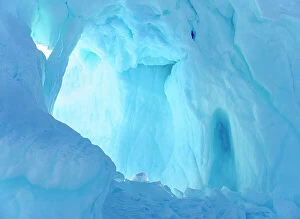 Baffin Gallery: Iceberg frozen into the sea ice of the Uummannaq