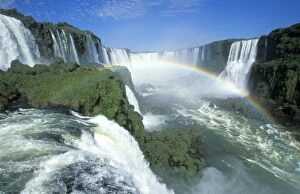 Rainbow Collection: Iguazu Falls Brazil - “Devil's Throat” - Brazil/Argentina - main fall viewed from Brazil