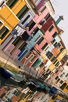 Burano Gallery: Italy, Venice, Burano. A tilted view of