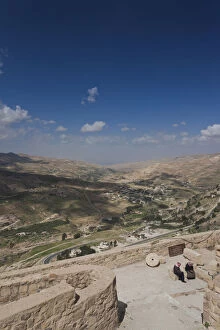 Jordan, Kings HIghway, Karak, view