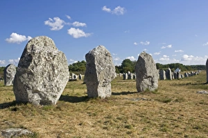Megalithic alignements de Menec prehistoric megaliths or standing stones Megalithic alignements de Menec prehistoric megaliths or standing stones