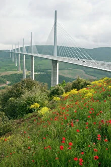 The Millau viaduct or viaduc de Millau