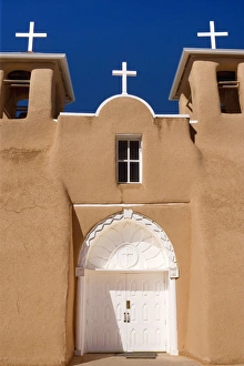 Mission San Francisco de Asis - front with entrance portal of this beautiful mission in Mission San Francisco de Asis - front with entrance portal of this beautiful mission in