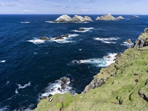 Images Dated 25th July 2013: Muckle Flugga with lighthouse, Hermaness