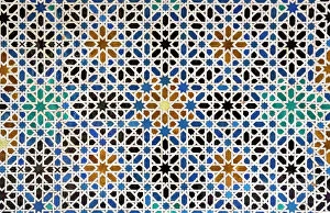 Mudejar Tiles with their Moorish geometric patterns