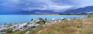 New Zealand - The intense blue of the water is due to the presence of Limestone New Zealand - The intense blue of the water is due to the presence of Limestone