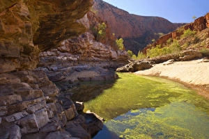 Ormiston Gorge - towering red cliff walls and a picturesque waterhole make Ormiston Gorge Ormiston Gorge - towering red cliff walls and a picturesque waterhole make Ormiston Gorge