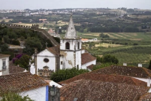 Estremadura Gallery: Portugal, Obidos. The Igreja de Santa Maria