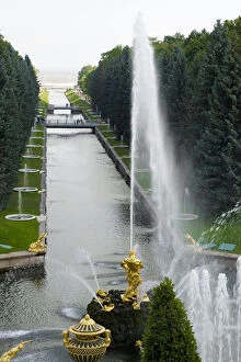 Russia, St. Petersburg. Samson fountain