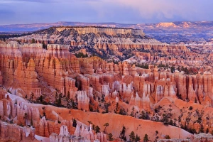 Storm over Bryce Canyon - view from Sunset Point over the amphitheatre of hoodoos Storm over Bryce Canyon - view from Sunset Point over the amphitheatre of hoodoos