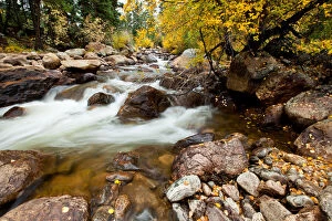 Stream cascading down the Rocky Mountains