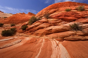 Vermillion Cliffs - carved rock made of jurrasic-age Navajo Sandstone that is Vermillion Cliffs - carved rock made of jurrasic-age Navajo Sandstone that is