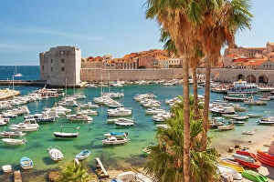 Dalmatia Gallery: View of boats in Old Port, Dalmatian Coast, Adriatic