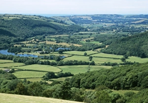 Wales - Valley of Rheidol Looking west towards Aberystwth with sea in background Wales - Valley of Rheidol Looking west towards Aberystwth with sea in background