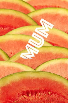 Joke Gallery: Watermelon Slices close-up, Mum in a Melon