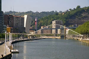 Images Dated 21st July 2009: The Zubizuri Footbridge crossing the Nervion