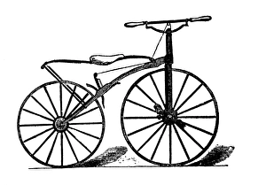 19th Century velocipede, artwork C018/7054 19th Century velocipede, artwork C018/7054