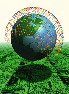 Images Dated 28th February 1997: Abstract artwork of the World Wide Web